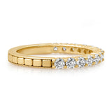 Round Diamond Millgrain Wedding Band