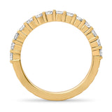 Round Diamond Millgrain Wedding Band