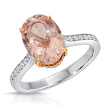 Morganite and Diamond Engagement Ring