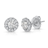 Diamond Halo Earrings