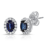 Lab Grown Blue Sapphire Earrings