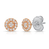 Diamond Halo Earrings