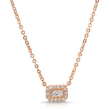 Diamond Halo Fancy Shape Necklace