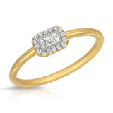 Diamond Baguette Halo Ring