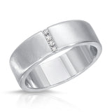 Round Diamond Accent Wedding Band