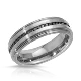 Titanium Black Diamond Eternity Ring