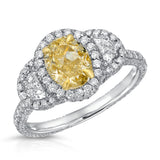 Natural Fancy Yellow Diamond Engagement Ring